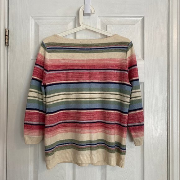 Chaps Multi-Coloured Striped Knit Sweater - Picture 2 of 3